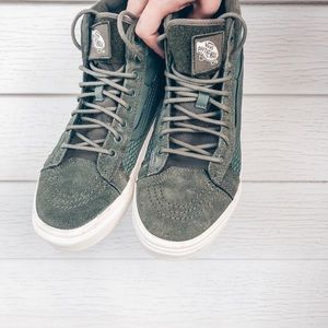 NWOT Green High Top Vans